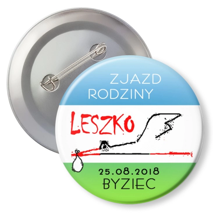 przypinka z agrafką Zjazd rodziny