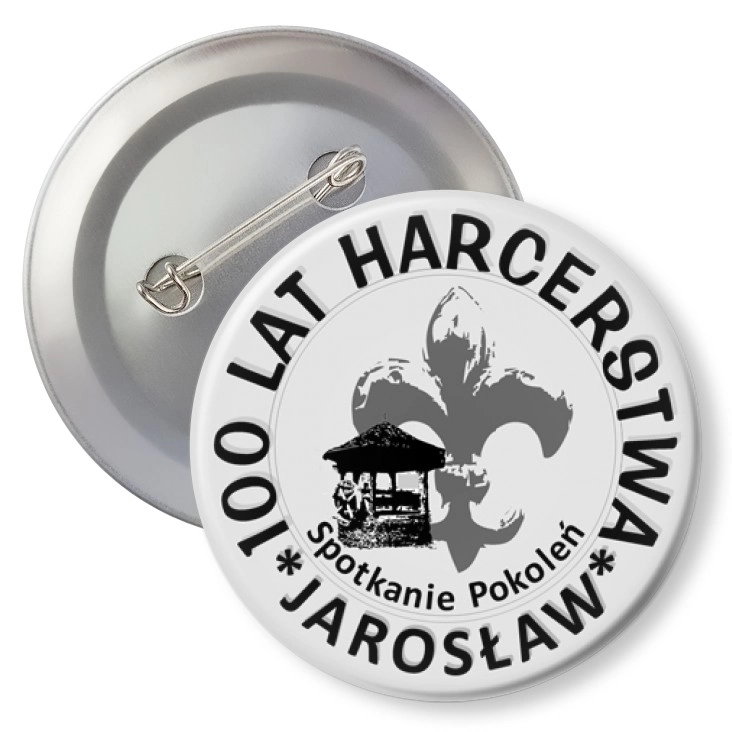 przypinka z agrafką 100 lat Harcerstwa - Jarosław