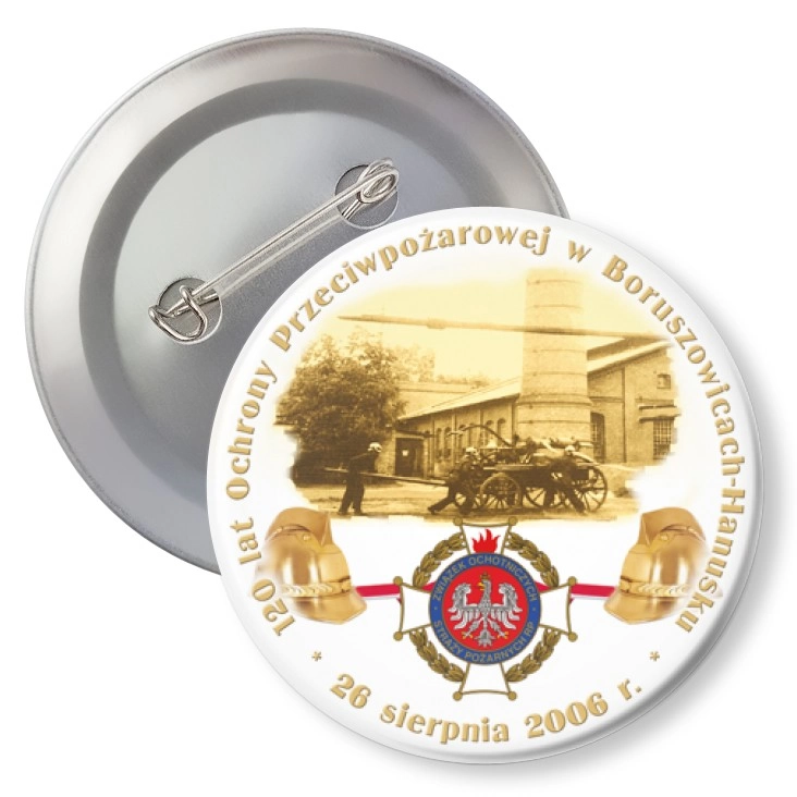 przypinka agrafka 120 lat Ochrony Przeciwpożarowej