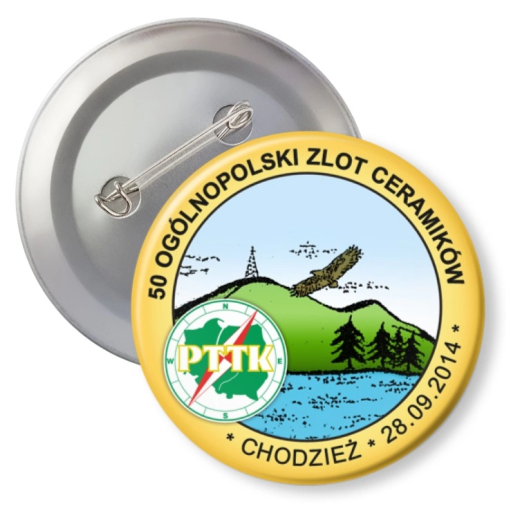 przypinka z agrafką 50 Ogólnopolski Zlot Ceramików