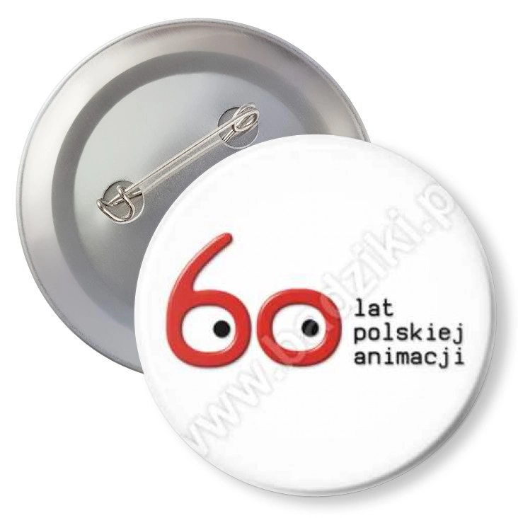przypinka agrafka 60 lat Polskiej Animacji