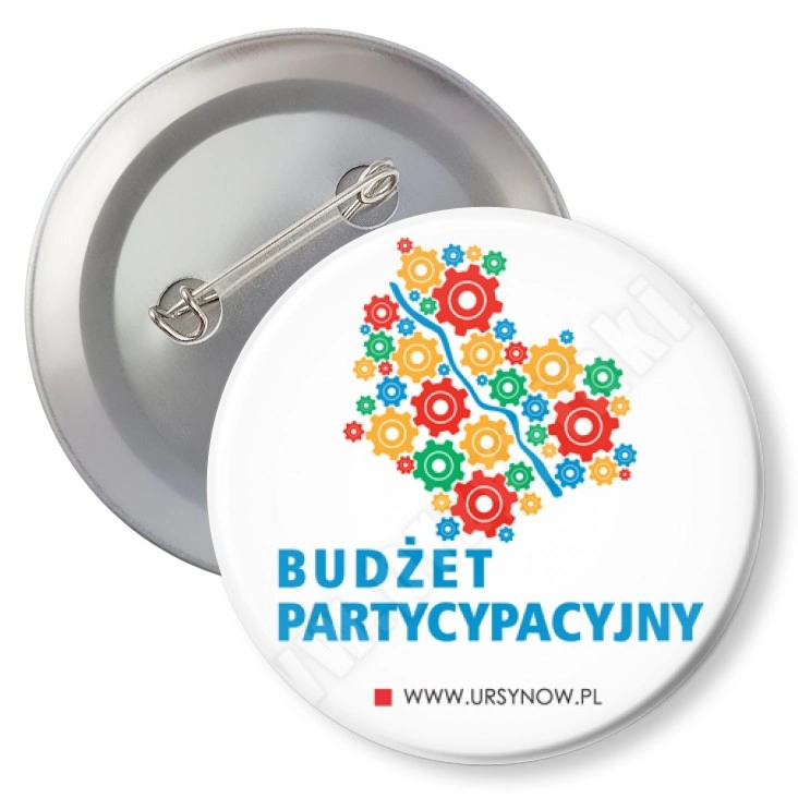 przypinka z agrafką Budżet Partycypacyjny