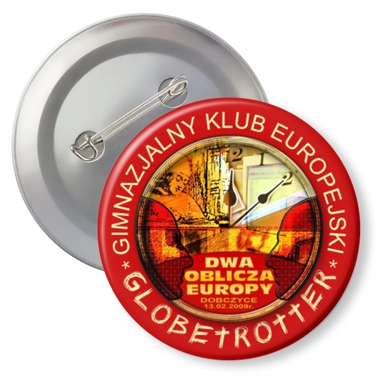 przypinka z agrafką Dwa oblicza Europy