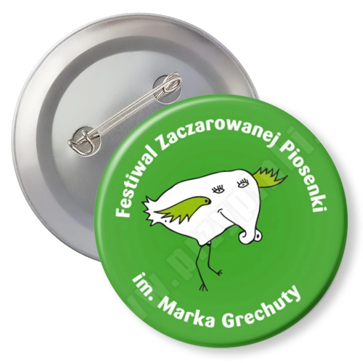 przypinka z agrafką Festiwal Zaczarowanej Piosenki im. Marka Grechuty