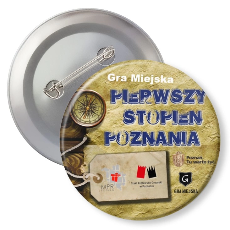 przypinka z agrafką Gra Miejska Poznań