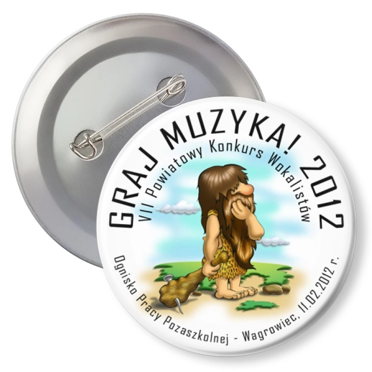 przypinka z agrafką Graj Muzyka! 2012