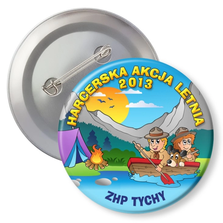 przypinka z agrafką Harcerska Akcja Letnia 2013