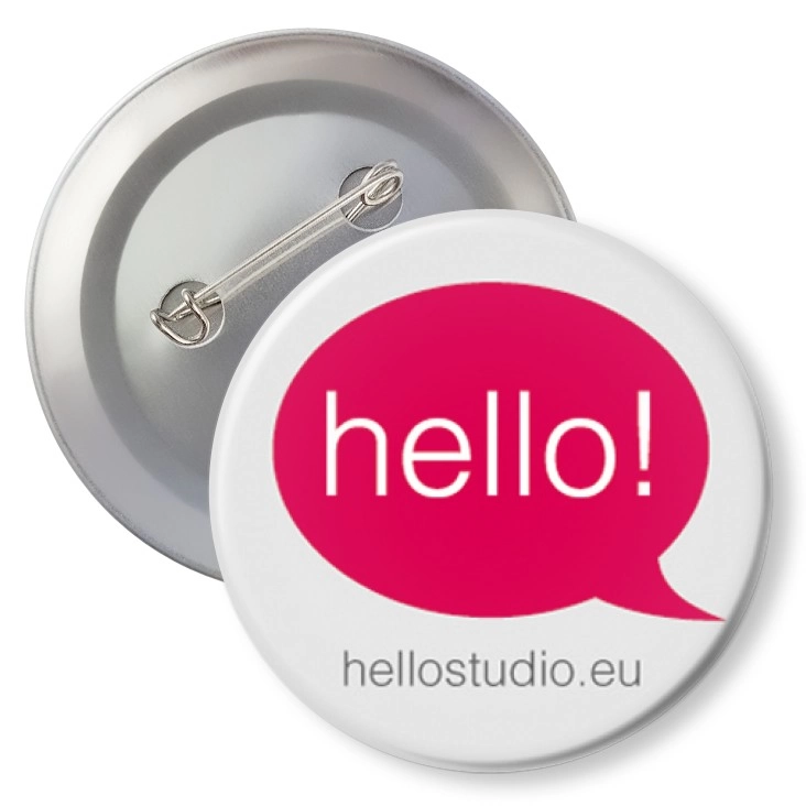 przypinka z agrafką Hello! studio