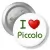 Przypinka z agrafką I love Piccolo