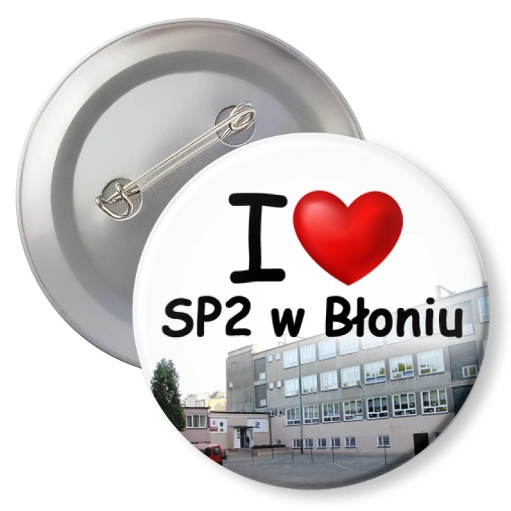 przypinka z agrafką I love SP2 w Błoniu
