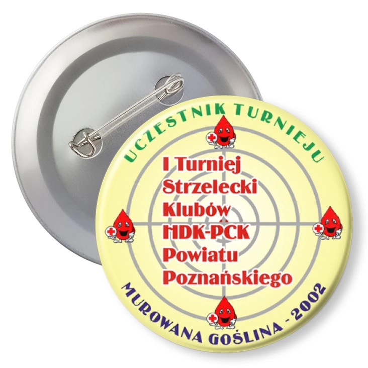 przypinka z agrafką I Turniej Strzelecki Klubów HKD-PCK Powiatu Poznańskiego