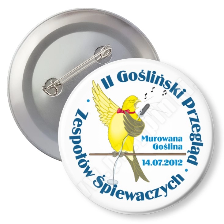 przypinka z agrafką II Gośliński Przegląd Zespołów Śpiewaczych