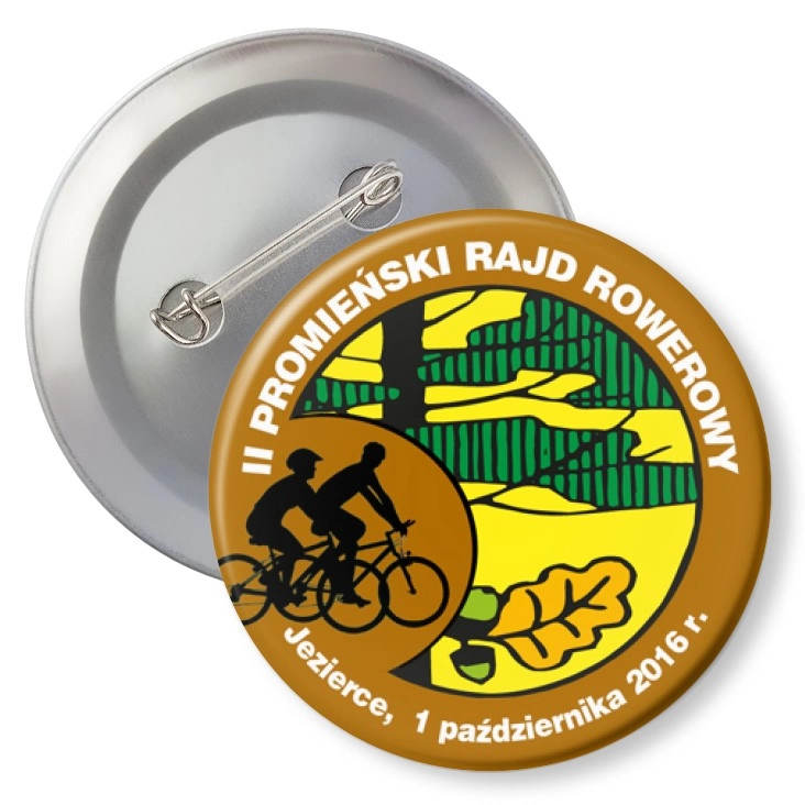 przypinka z agrafką II Promieński Rajd Rowerowy