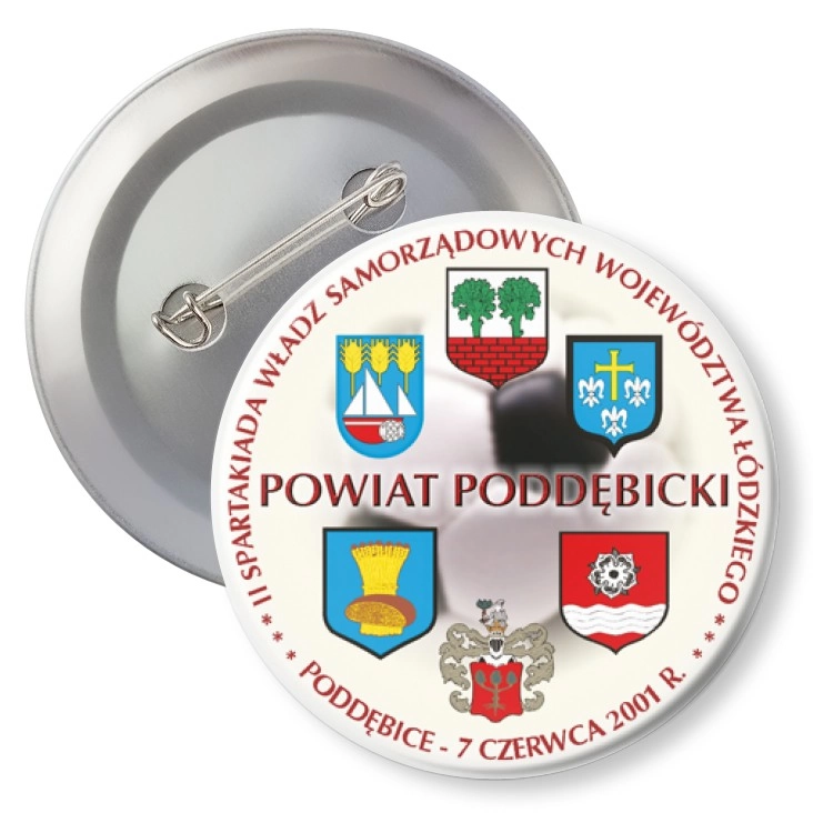 przypinka z agrafką II Spartakiada Władz Samorządowych Województwa Łódzkiego