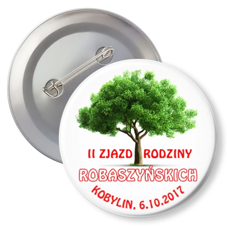 przypinka z agrafką II Zjazd Rodziny Robaszyńskich