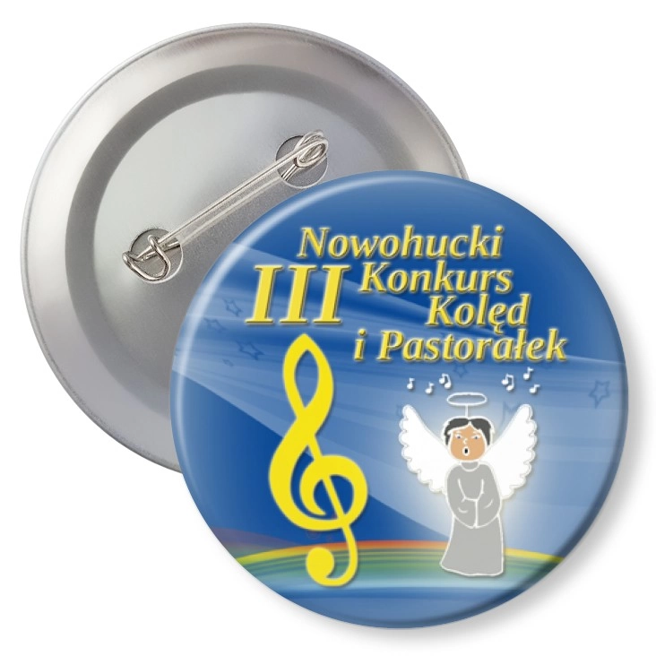 przypinka z agrafką III Nowohucki Konkurs Kolęd i Pastorałek