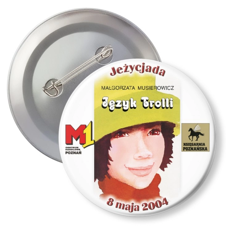 przypinka z agrafką Jeżycjada - Język Trolli