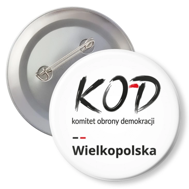 przypinka z agrafką Kod Wielkopolska