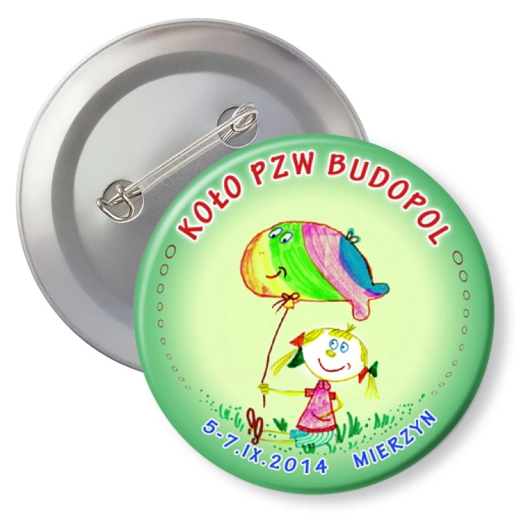 przypinka z agrafką Koło PZW Budopol