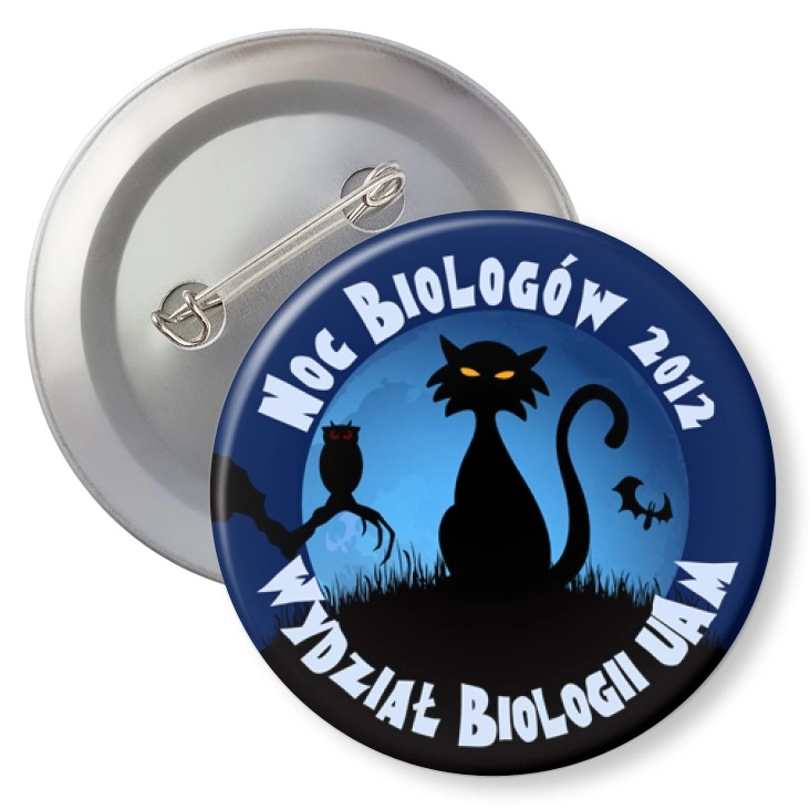 przypinka z agrafką Noc Biologów 2012