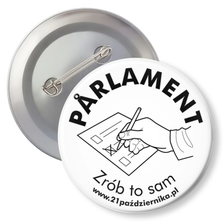 przypinka z agrafką Parlament