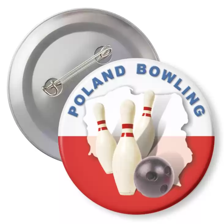 przypinka z agrafką Poland Bowling