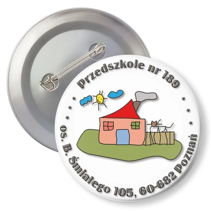 przypinka z agrafką Przedszkole nr 189