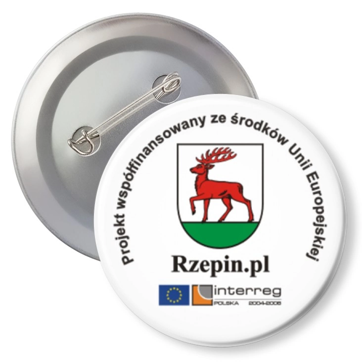 przypinka z agrafką Rzepin.pl
