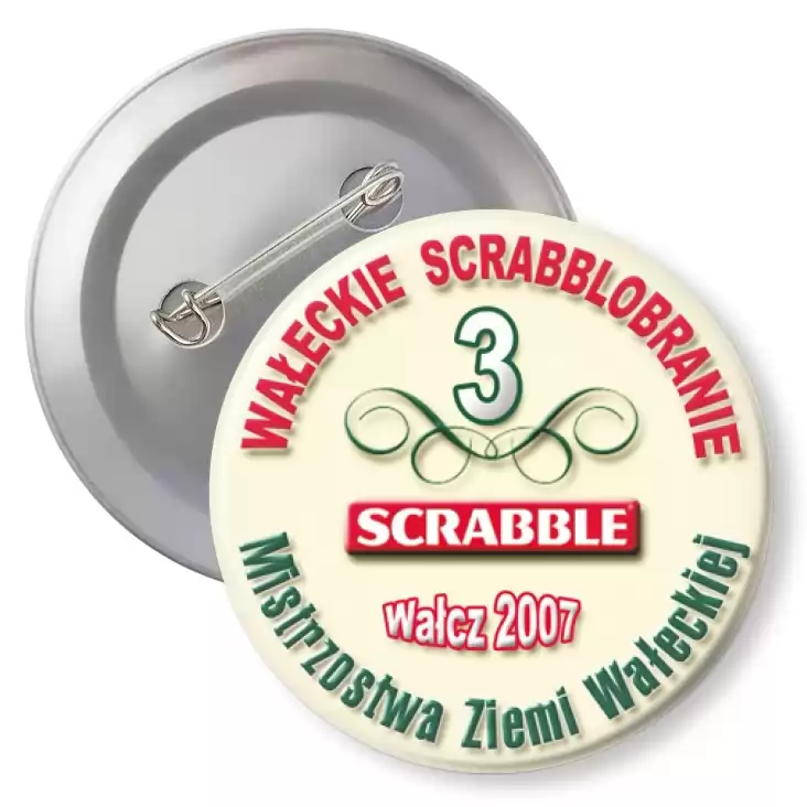 przypinka z agrafką Scrabble MZW 2007