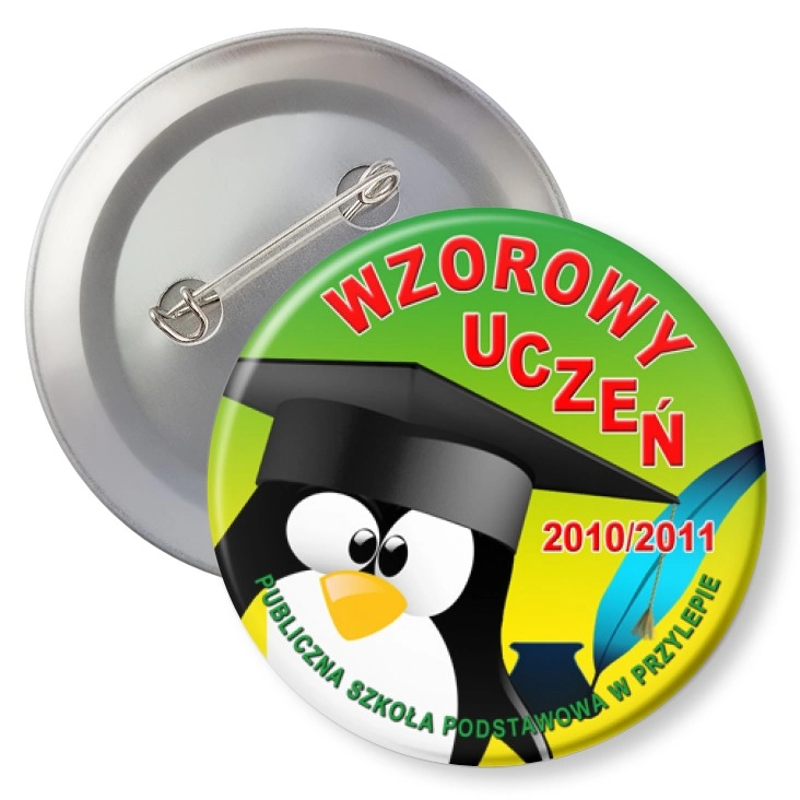 przypinka z agrafką SP w Przylepie - Wzorowy Uczeń