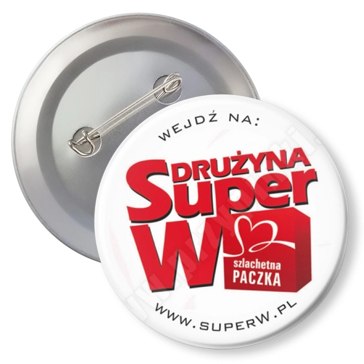 przypinka z agrafką Szlachetna Paczka