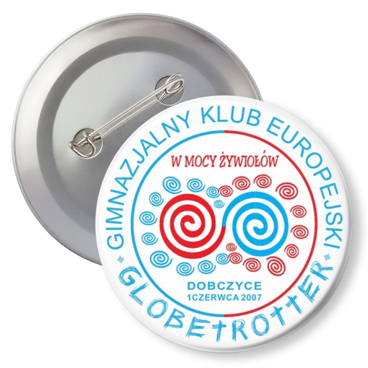 przypinka z agrafką W mocy żywiołów - Dobczyce 2007