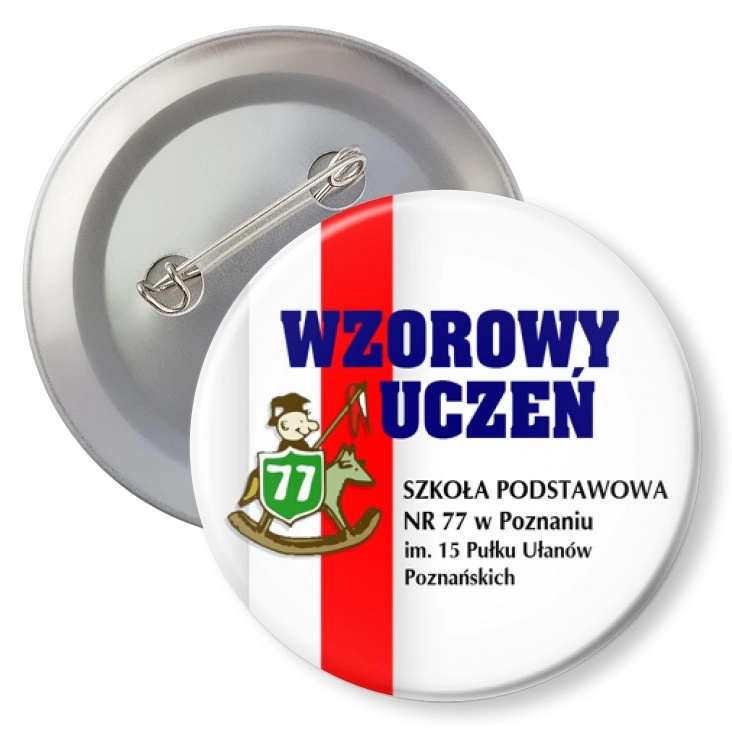 przypinka z agrafką Wzorowy Uczeń