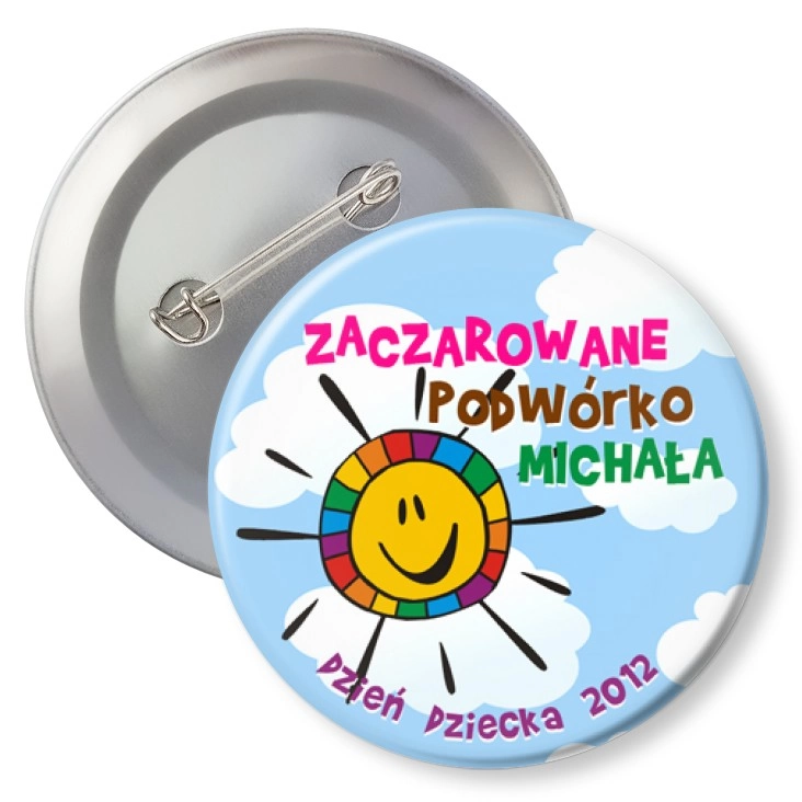 przypinka z agrafką Zaczarowane Podwórko Michała