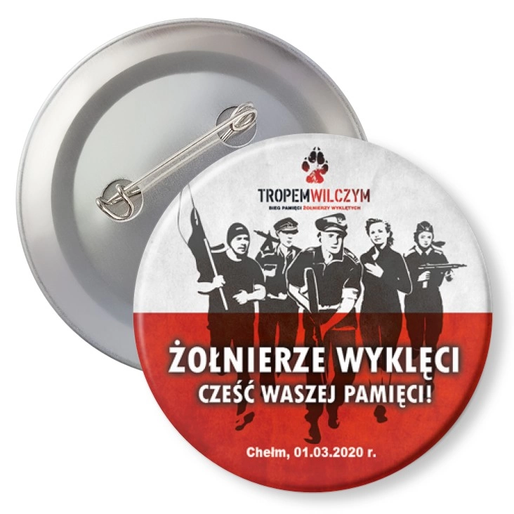 przypinka z agrafką Żołnierze wyklęci, Chełm