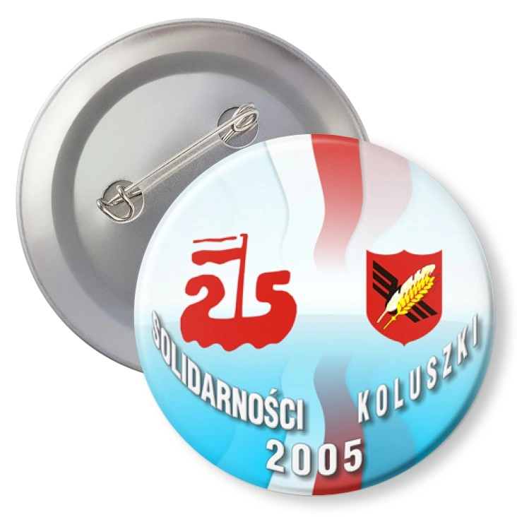 przypinka agrafka 25-lecie Solidarności - Koluszki 2005
