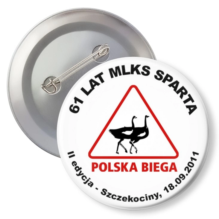 przypinka z agrafką 61 lat MLKS SPARTA