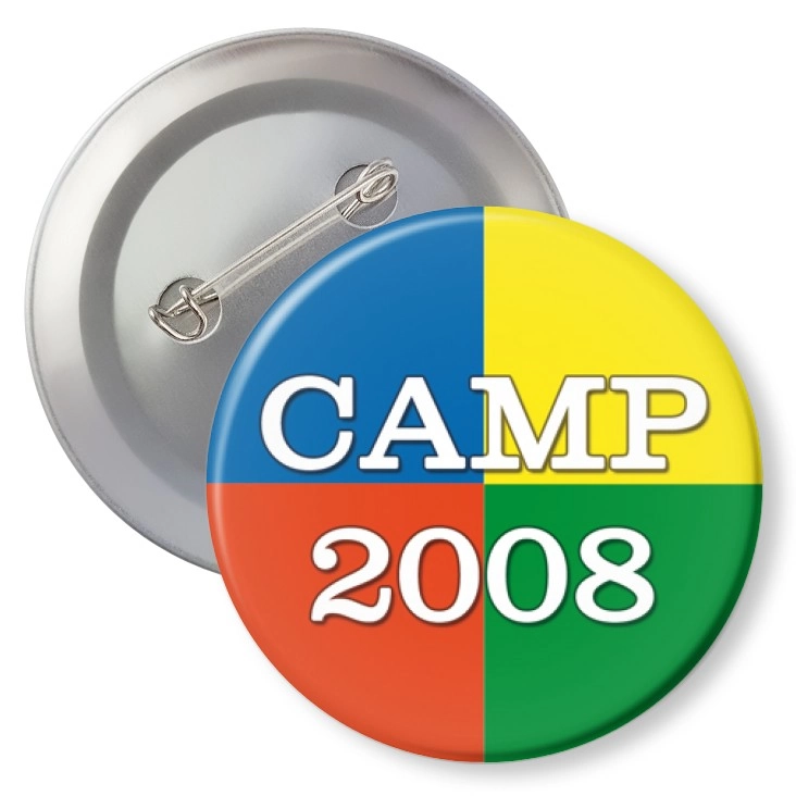 przypinka z agrafką Camp 2008