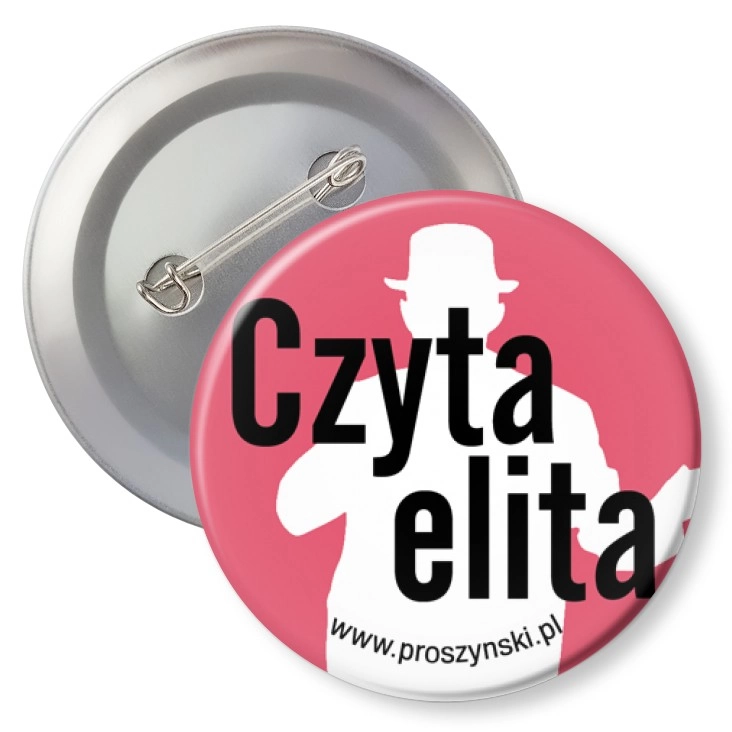 przypinka z agrafką Czyta elita