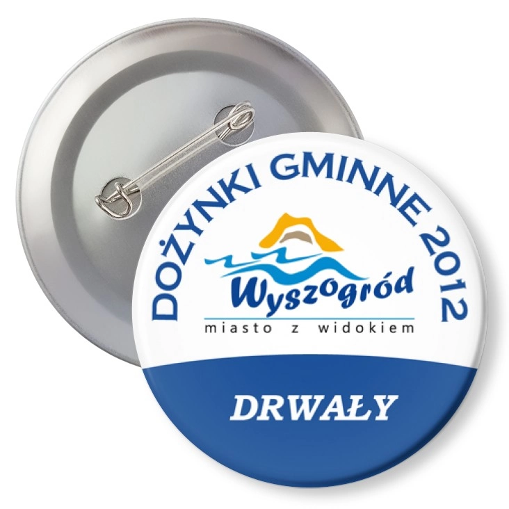 przypinka z agrafką Dożynki Gminne - Drwały 2012