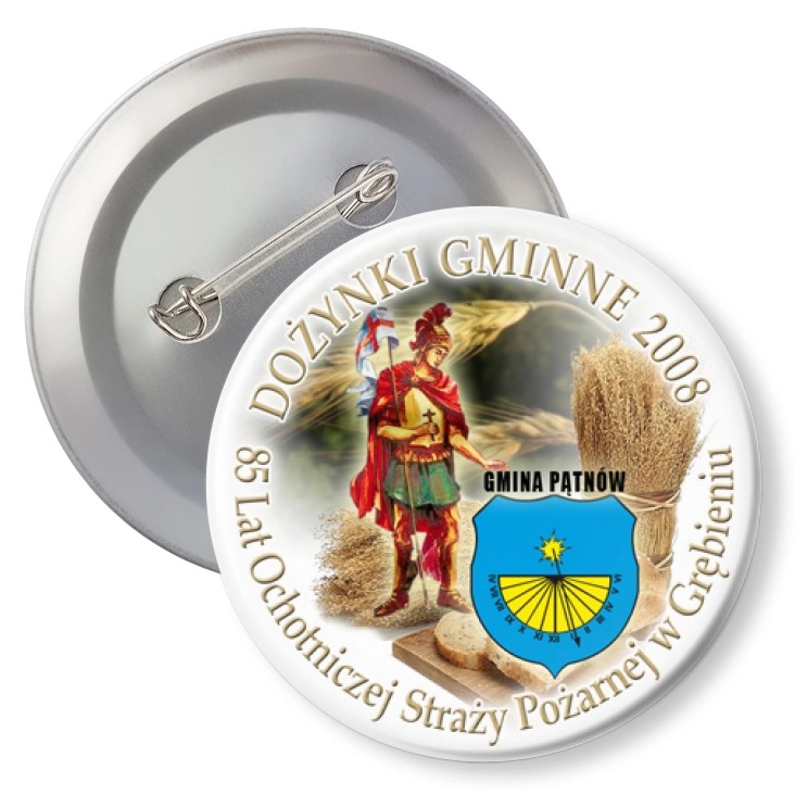 przypinka z agrafką Dożynki Gminne Płońsk 2008