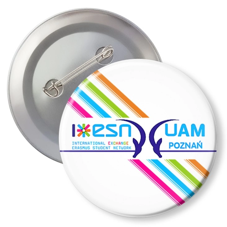 przypinka z agrafką ESN UAM Poznań