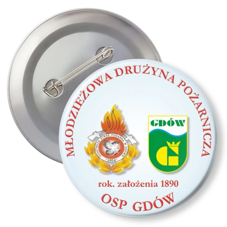 przypinka agrafka Gdów - Młodzieżowa Drużyna Pożarnicza