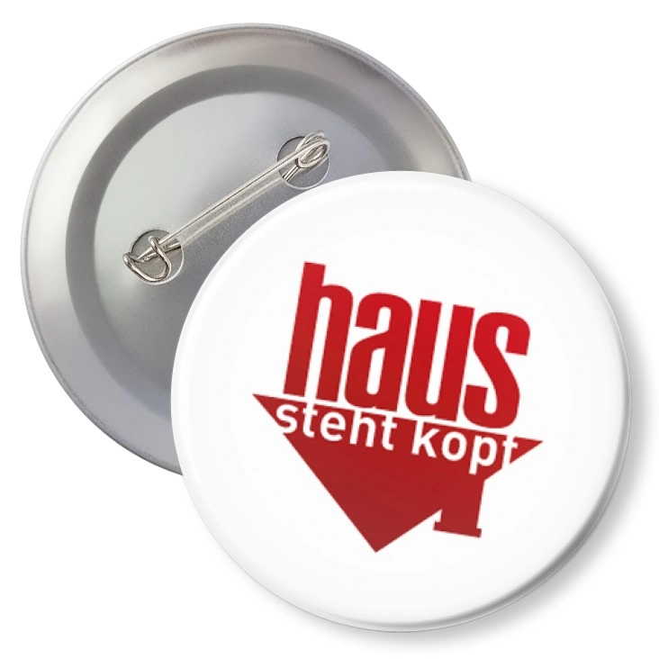 przypinka z agrafką Haus Steht Kopf