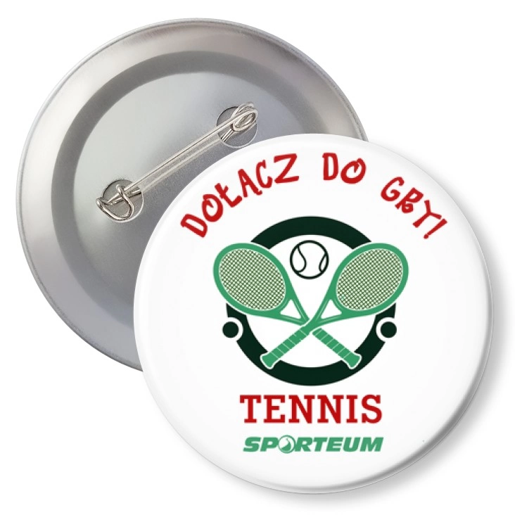 przypinka z agrafką I love tennis - Sporteum