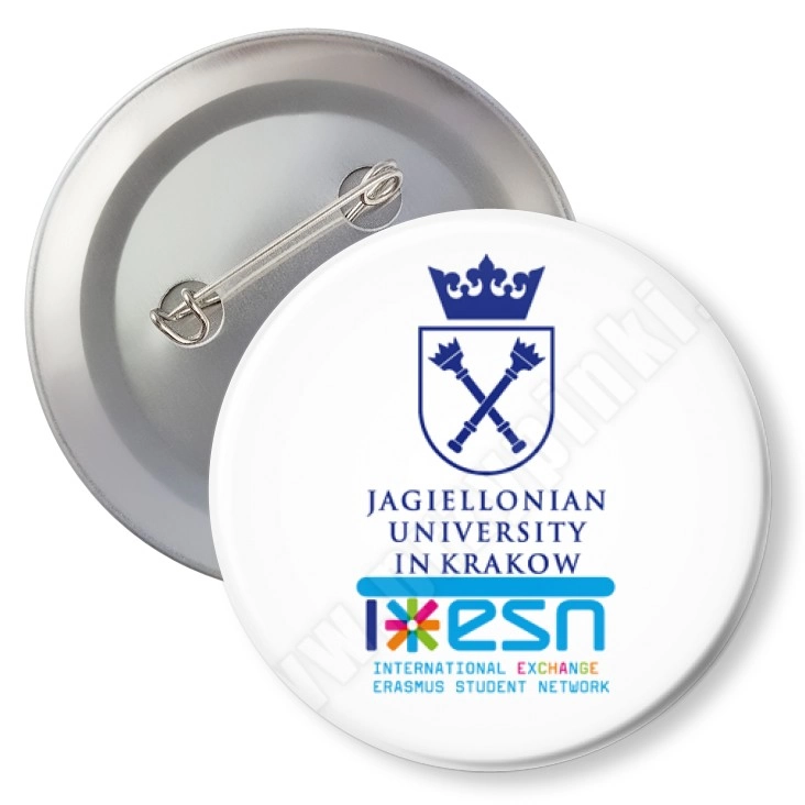 przypinka z agrafką IESN - Uniwersytet Jagielloński