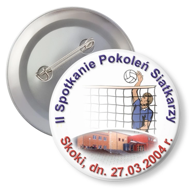 przypinka z agrafką II Spotkanie Pokoleń Siatkarzy