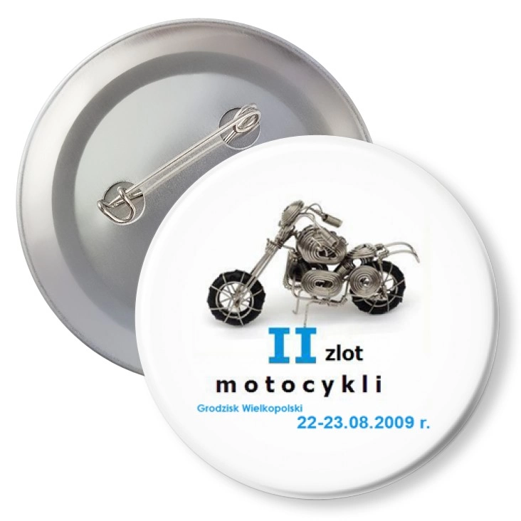 przypinka z agrafką II Zlot Motocykli