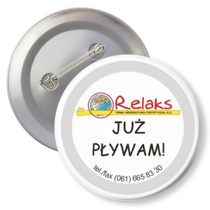 przypinka z agrafką Już pływam!