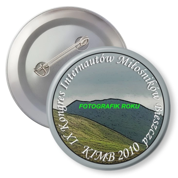 przypinka z agrafką KIMB 2010 - fotografik roku